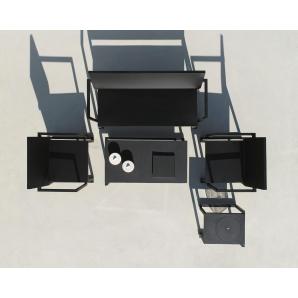 Mesa de centro interior, exterior 101x60 negro BARCINO Resol