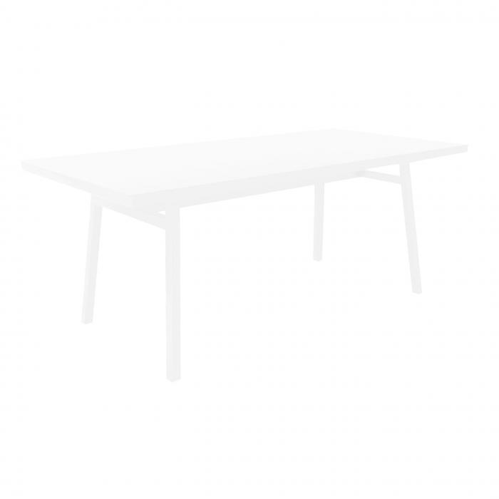 Mesa rectangular interior, exterior 180x90 blanco BARCINO Resol