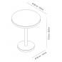 Mesa redonda-pie central interior, exterior Ø60 blanco BARCINO Resol