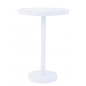 Mesa redonda-pie central interior, exterior Ø60 blanco BARCINO Resol