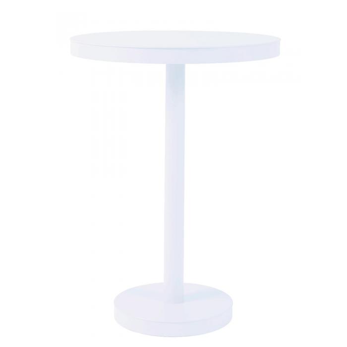 Mesa redonda-pie central interior, exterior Ø60 blanco BARCINO Resol