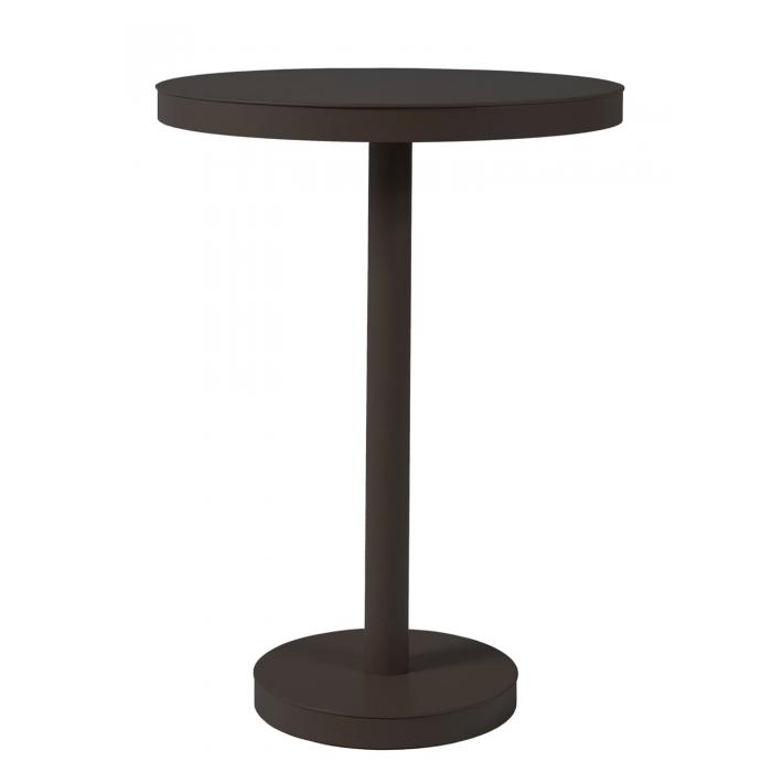 Mesa redonda-pie central interior, exterior Ø60 negro BARCINO Resol