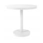 Mesa redonda-pie central interior, exterior Ø80 blanco BARCINO Resol