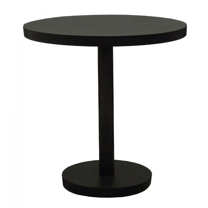 Mesa redonda-pie central interior, exterior Ø80 negro BARCINO Resol