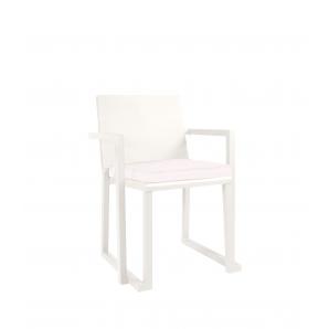 4 Silla con brazos interior, exterior blanco BARCINO Resol - 4 unidades