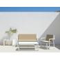 4 Silla con brazos interior, exterior blanco BARCINO Resol - 4 unidades