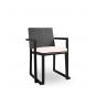 4 Silla con brazos interior, exterior negro BARCINO Resol - 4 unidades