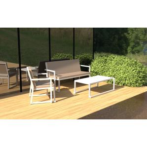 4 Silla con brazos interior, exterior negro BARCINO Resol - 4 unidades