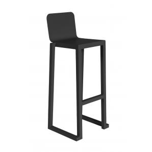 4 Taburete medio interior, exterior negro BARCINO Resol - 4 unidades
