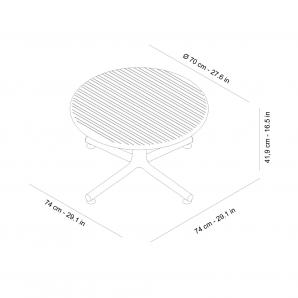 Mesa de centro interior, exterior Ø70 arena BINI Resol