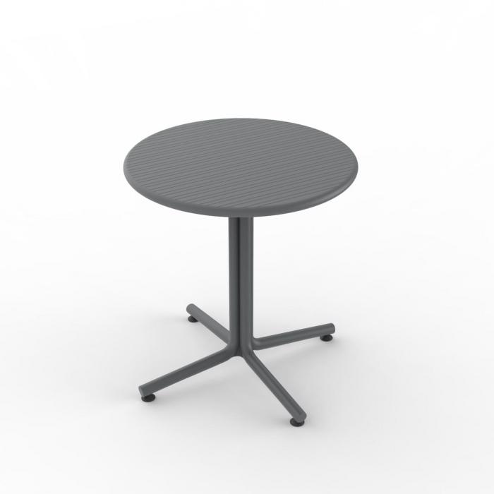 Mesa redonda interior, exterior Ø70 gris oscuro BINI Resol