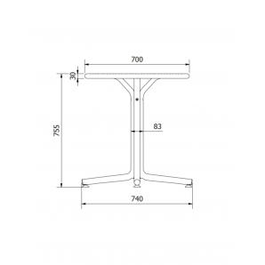 Mesa redonda interior, exterior Ø70 toscano BINI Resol