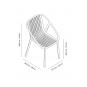 4 Silla interior, exterior gris oscuro BINI Resol - 4 unidades