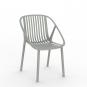4 Silla interior, exterior gris verdoso BINI Resol - 4 unidades