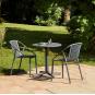 4 Silla interior, exterior gris verdoso BINI Resol - 4 unidades