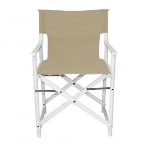 2 Silla plegable interior, exterior blanco - beige BOSS Resol - 2 unidades
