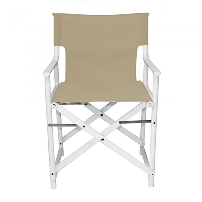 2 Silla plegable interior, exterior blanco - beige BOSS Resol - 2 unidades