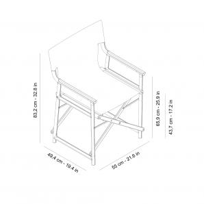 2 Silla plegable interior, exterior blanco - beige BOSS Resol - 2 unidades