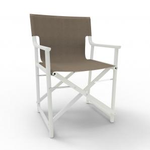 2 Silla plegable interior, exterior blanco - wengue BOSS Resol - 2 unidades