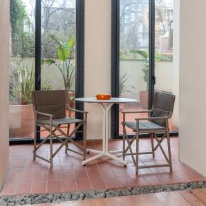 2 Silla plegable reciclada interior, exterior nácar - amber BOSS ECO Resol - 2 unidades