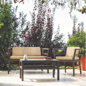 Mesa de centro interior, exterior 90x45 blanco CLICK-CLACK Resol