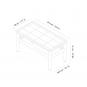 Mesa de centro interior, exterior 90x45 chocolate CLICK-CLACK Resol