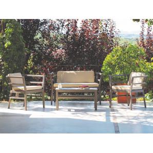 Mesa de centro interior, exterior 90x45 chocolate CLICK-CLACK Resol