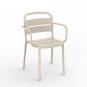 4 Silla con brazos interior, exterior marfil COMO Resol - 4 unidades