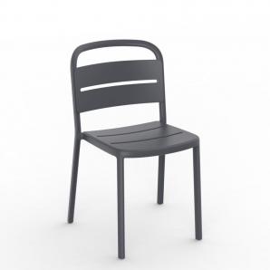 4 Silla interior, exterior gris oscuro COMO Resol - 4 unidades