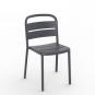 4 Silla interior, exterior gris oscuro COMO Resol - 4 unidades