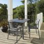 4 Silla interior, exterior gris oscuro COMO Resol - 4 unidades