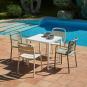 4 Silla interior, exterior marfil COMO Resol - 4 unidades