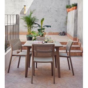 Mesa cuadrada interior, exterior 90x90 blanco DESSA Resol