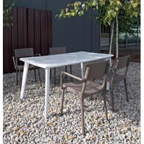 Mesa rectangular interior, exterior 160x90 blanco DESSA Resol