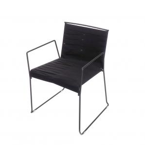 2 Silla con brazos interior, exterior negro ESPIGA Resol - 2 unidades