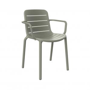 4 Silla interior, exterior gris verdoso GINA Resol - 4 unidades