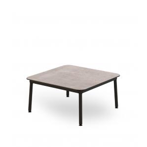 Mesa auxiliar interior, exterior 80x80 cemento HUB Resol