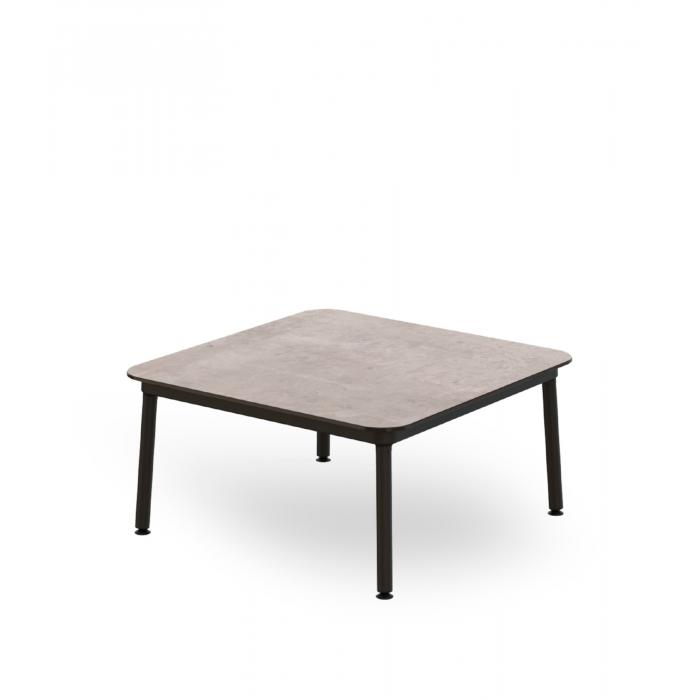 Mesa auxiliar interior, exterior 80x80 cemento HUB Resol