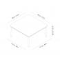 Mesa auxiliar interior, exterior 80x80 cemento HUB Resol