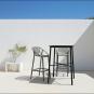 Mesa cuadrada alta interior, exterior 70x70 roble natural HUB Resol