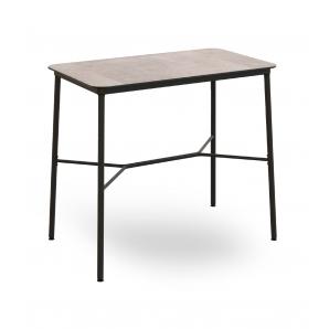 Mesa rectangular alta interior, exterior 120x70 cemento HUB Resol
