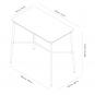 Mesa rectangular alta interior, exterior 120x70 cemento HUB Resol