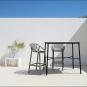 Mesa rectangular alta interior, exterior 120x70 mármol blanco HUB Resol