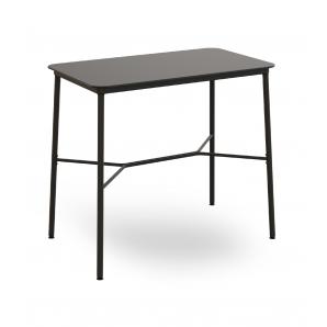 Mesa rectangular alta interior, exterior 120x70 negro HUB Resol