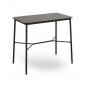 Mesa rectangular alta interior, exterior 120x70 negro HUB Resol