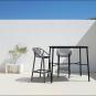 Mesa rectangular alta interior, exterior 120x70 negro HUB Resol