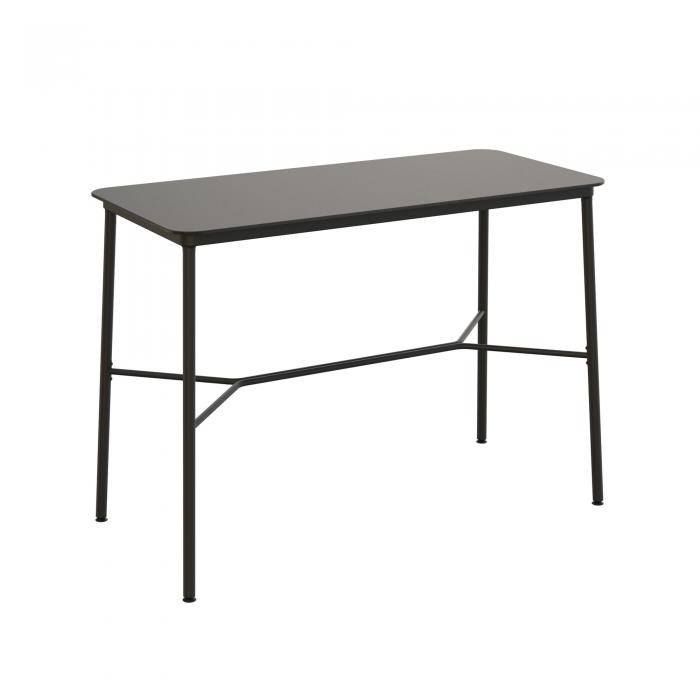 Mesa rectangular alta interior, exterior 150x70 negro HUB Resol