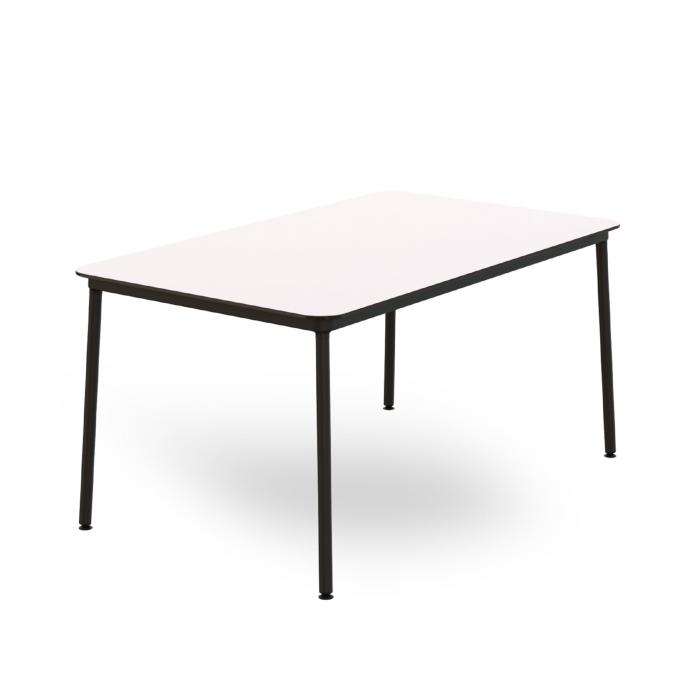 Mesa rectangular interior, exterior 150x90 blanco HUB Resol