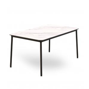 Mesa rectangular interior, exterior 150x90 mármol blanco HUB Resol