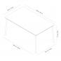Mesa rectangular interior, exterior 150x90 mármol blanco HUB Resol